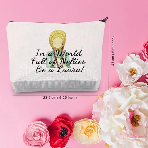 TSOTMO Laura TV Show Merchandise Gift Farmhouse Makeup Bag 70S Farm Farmer Gift Laura Novel Book Gift The Ingalls Gift For TV Show Lovers Laura Book Fans Gift (Be a Laura)2