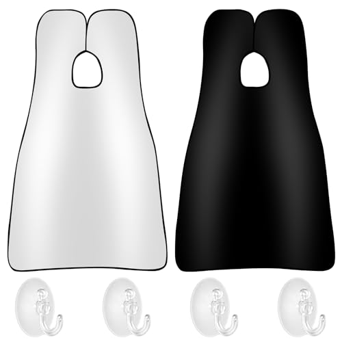 2 Pcs Beard Bib Beard Apron for Men,beard Bib for Shaving,Beard Trimming Bib Catcher Cape, Beard Cape Grooming Cloth, Beard Shaving Catcher Bib, Beard Catcher with Suction Cup, Waterproof