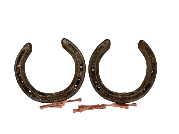 Real Lucky Old Horse Shoe - Authentic Worn Working Horse Shoe - 2 Copper Nails Included