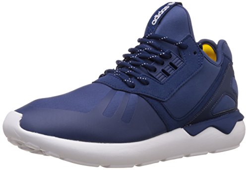 adidas Homme Tubular Runner Baskets Basses, Bleu/Jaune/Blanc, 42