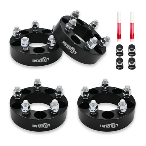 4 Pack 5x114.3mm Wheel Spacers for 1994-2010 Explorer Mustang Marquis, 1.5" Thick Forged Hubcentric Tire Spacer, 1/2" x20 Thread Studs & 82.5mm Centric Bore, 5x4.5 Hub Centric Wheel Adapters