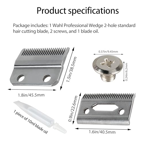 2228 Professional Wedge Blade for Wahl Professional 2 Hole Standard Wedge Clipper Blade, Replacement for the 5 Star Series Legend Clipper for Professional Barbers and Stylists
