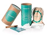 Deluxe Menstruationstasse Moskito aus medizinischem Silikon, Menstruationskappe inkl. Natur Reinigungsbürste, Beutel & Geschenkbox (Größe A), von Venize