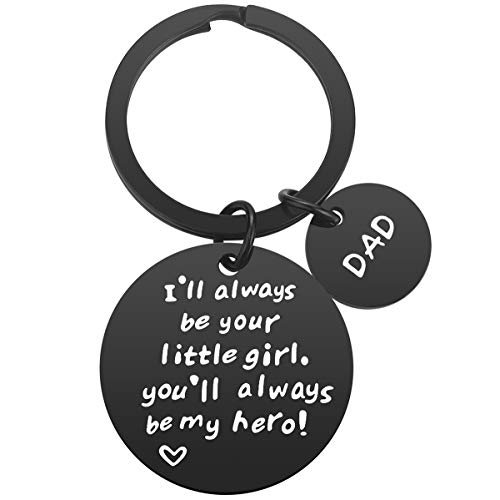 Dad Gifts from Daughter - Father Daughter Gifts Black Dad Keychain, Christmas Gifts for Dad Birthday Gifts Fathers Day Gifts for Dad
