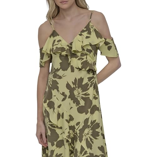 Robe asymétrique DKNY col cache-cœur : sublimez vos courbes sans complexe - 2
