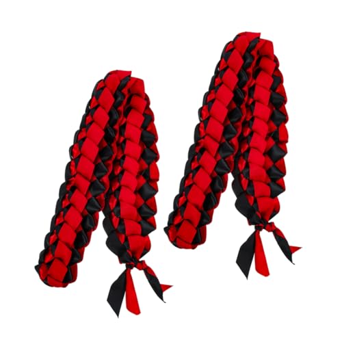 Holibanna 2 Piezas Collar de temporada de Graduación alzapaños de cortina graduación de cordón de oro cinta cordón de traje de graduación cordón de honor para la decoración poliéster rojo