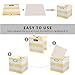 Posprica 3X Thicker Storage Bins Storage Cubes -11×11 Foldable Fabric Storage Baskets Organizer Container, Set of 4,Yellow Stripes