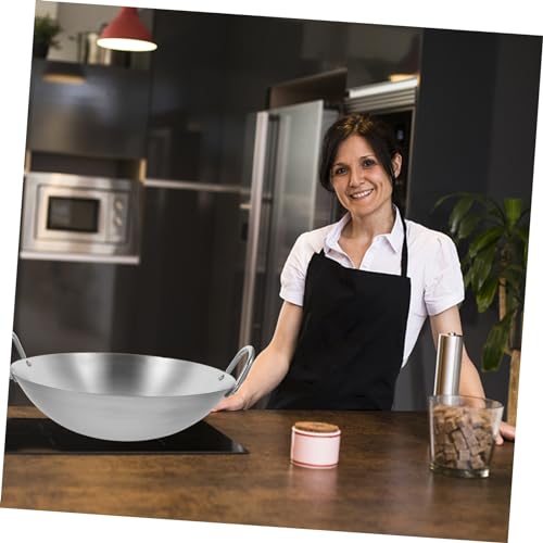 Wok grueso con dos asas, apto para cocina eléctrica e inducción miniatura 7