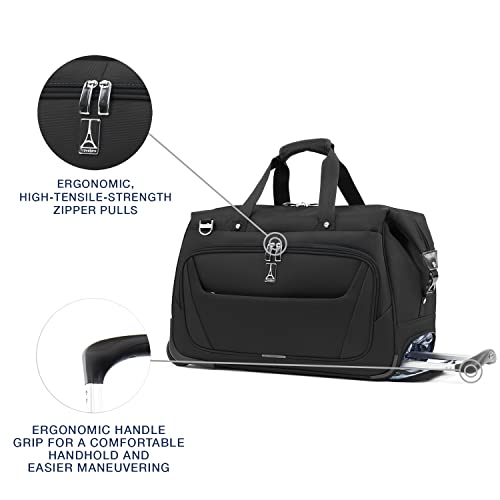 Travelpro Maxlite 5 Carry-On Rolling Duffel Bag, Black, 20-Inch