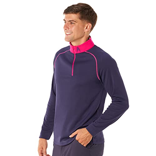 Quarter zip pullover men Royal & Awesome en maille technique stretch haute densité