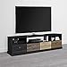 Ameriwood Home Blackburn 65" TV Console with Multicolored Drawer Fronts, Black