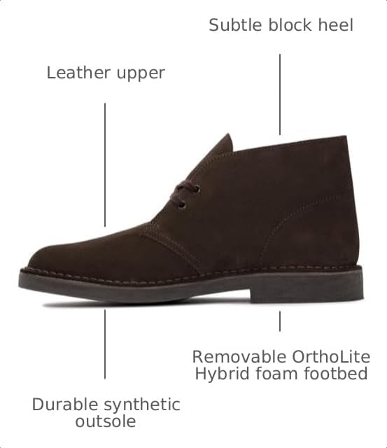 Image of Clarks mens Desert Boots Evo