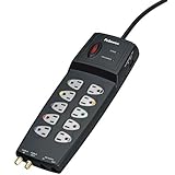 Fellowes Power Guard 10-Outlet Surge Protector with Phone/DSL, Coax and Ethernet Protection, 10 Foot Cord, 3,300 Joules (99115)