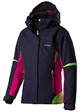 Elastische Lycrabündchen McKinley Kinder Mädchen Skijacke TAURELIE navy blau / pink / grün, Größe:176