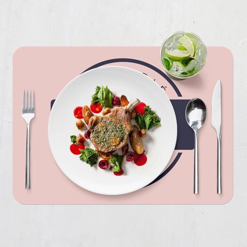 Napperons rose souples avec dessous liège pour protéger votre table - 7