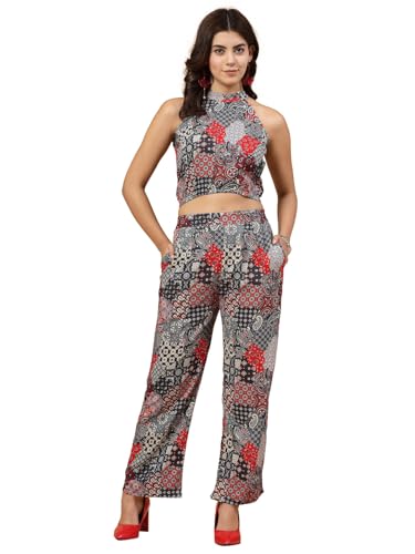 Image of Rigo Rayon Printed Top and Shorts Co-ord Set for Women | Sleeveless Co-ords Set for Women | Stylish Dresses for Women | Night Wear, Beach Wear, Vacation Wear Outfit