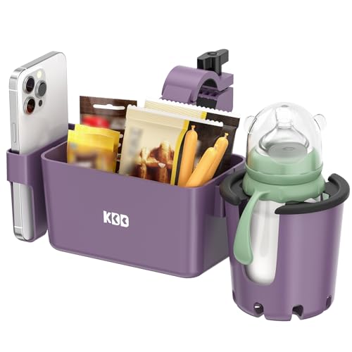 KDD Getränkehalter Kinderwagen mit Snack Tablett, 3-in-1 Universal...
