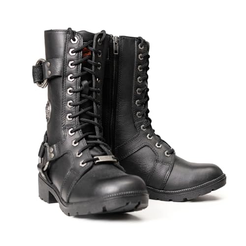 Image of Milwaukee Leather Women's Premium Leather Motorcycle Harness Boots Collection MBL - 5