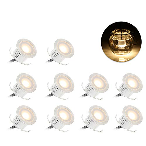 Lixada Deck luces, 10 unidades empotrable LED Deck Kit de luz, 12 V seguro alto...