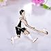 SMENGK Broches pour Dames, Sports Boys Jouant au Hockey Broche Enamel Figure Broche Bijoux Blazer Blazer Blazer Badge Badge Pack Pin Pin Party Accessoires Cadeau (Color : Black)