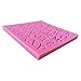 FLY 26 English Letters Fondant Silicone Cake Mold Cooking Tools,Pink