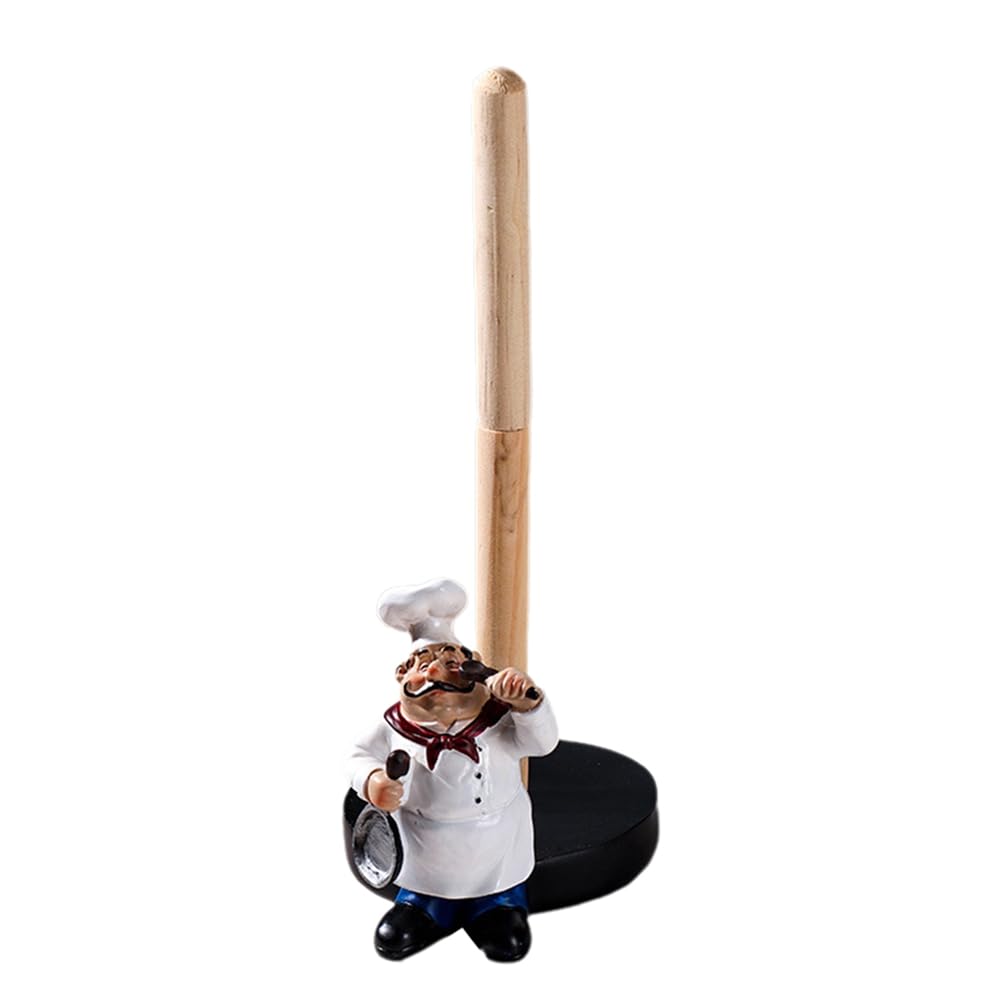 CTRLZS Paper Towel Holder Chef Ornaments European Paper Towel Holder Kitchen Western Restaurant Cake Crafts Ornaments B