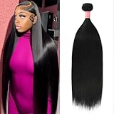 24 Inch One Bundle Human Hair Straight Bundles Human Hair 100% Unprocessed Brazilian Virgin Human Hair Bundles Natural Black