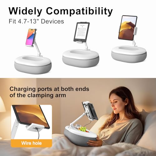 Beanbag Tablet Pillow Stand Raises Screen Height, Hands Free Reading Holder - image 7