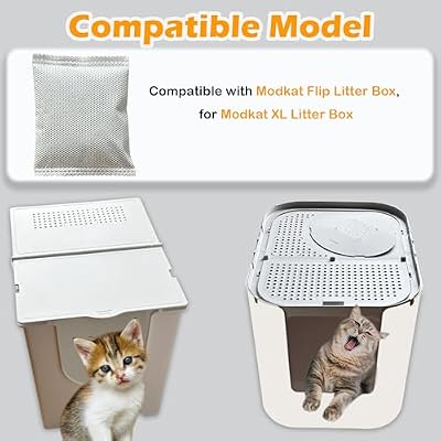 Activated Charcoal Filters Refills for Modkat Flip Litter Box, Odor Filters for Modkat XL Litter Box (6 Pack)
