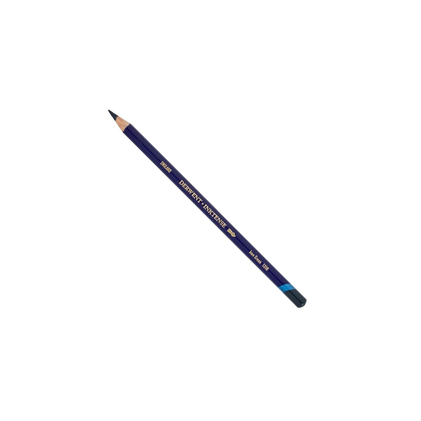 Derwent Inktense Permanent Watercolour Single Pencil, Iron Green (1310), 4mm Premium Core Strength, Water-Soluble, Ideal for Drawing, Colouring & Painting on Paper & Fabric, Professional Quality (2301879) โ image 1
