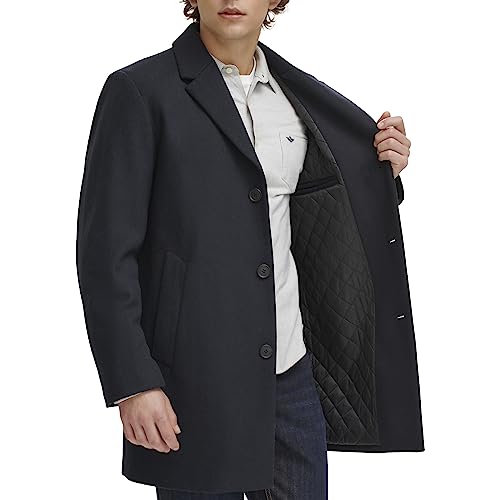 Image of DOCKERS Men's Henry Wool Blend Top Coat (Regular and Big & Tall Sizes)