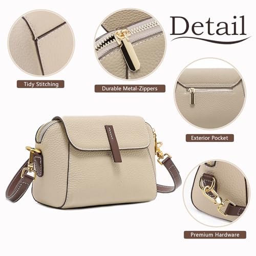 imeetu Genuine Leather Crossbody Bag for Women with Removable Adjustable Strap, Shoulder Purse4