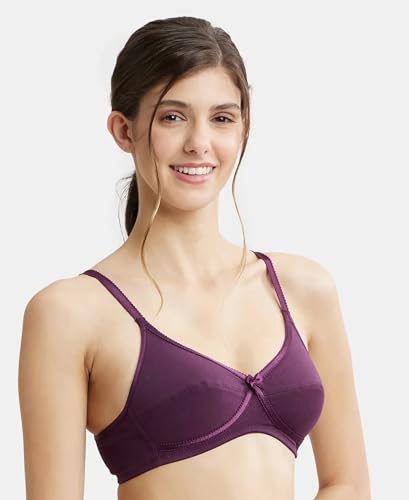 Image of Jockey 1242 Women Wirefree Non Padded Super Combed Cotton Elastane Stretch Medium Coverage Cross Over Everyday Bra