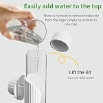 9.4 Fl Oz No Mess Bird Water Dispenser, Automatic Parrot Water Feeder with Spring Valve, Clear Cage Water Drinker for Parakeets Cockatiels Budgies Finch Lovebirds & Canary (White, 9.4 fl oz (280ml)) - Image 4