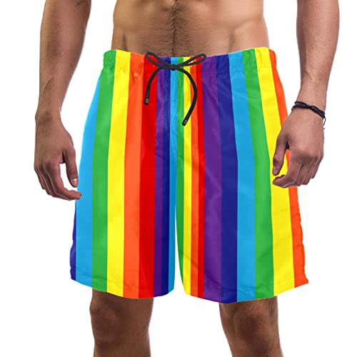 Maillots de Bain pour Hommes HadHfun Short Arc-en-Ciel