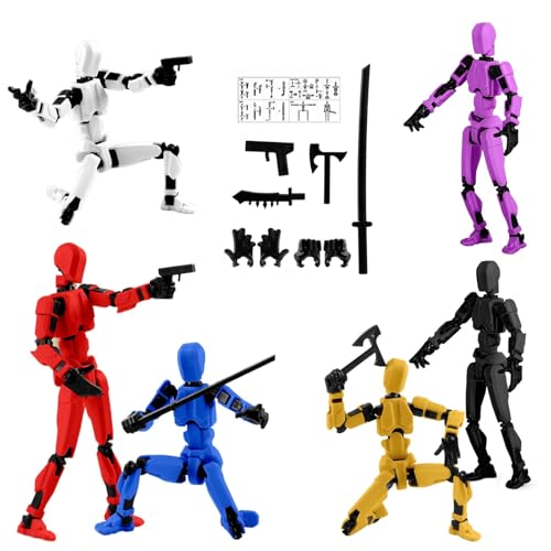 6sets t13 action figure action figures Strong and durable Multi Movable Joints Toys 3D Printed Multi-Jointed toy It is an excellent toy for robot lovers and toys collectors.