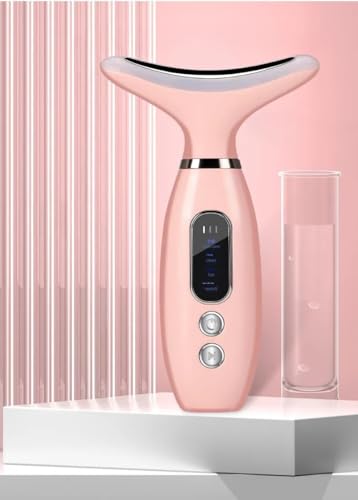 Facial and Neck Massager Red Light for Face Beauty Facial Sculptor Device Neck Chin Sculptor Lifting Device Face Vibrating Massager Tool Wrinkle Remover