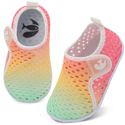 Image of FEETCITY Boys Girls Water Shoes Kids Aqua Socks Quick Dry Barefoot for Beach Swimming Pool