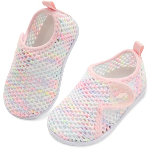 JIASUQI Babys Girls Boys Walking Water Shoes Beach Sandals for Outdoor Swimming River Pink 12-18 Months