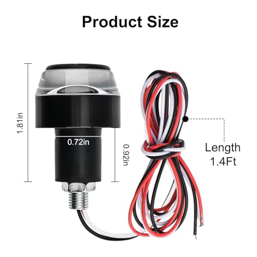 Image of Linkstyle 2PCS Motorcycle Turn Signal Light, 12 LEDs Turn Signal Indicator Lamp, Amber White Front Handlebar End Light for 12V Scooter Sportster Cruiser Motorbike (Pack of 2)