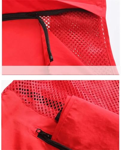 Men's Outdoor Hiking Fishing Vest Breathable Multi-Pocket Work Wear Mesh Reflective Strip Fishing Vest3