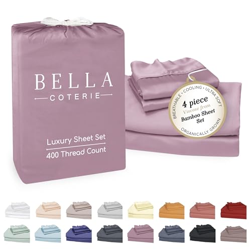 10 Best Sustainable Bedding Options for Eco-Conscious Sleepers 9 Bella Coterie Bamboo Viscose King Size Sheet Set
