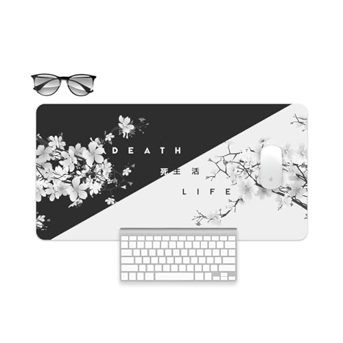 Image of SoulAbiti Minimalist Cycle of Life Art Mouse Pad - 23.6 x 11 Inches Desk Pad - Gaming and Workstation Mat for Illustration Artwork Fans - Non-Slip Rubber Base - Smooth Surface for Precise Control