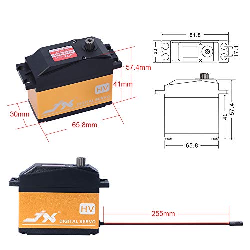 Jx Servo Pdi-Hv2060Mg 62Kg Metal Gear High Torque High Voltage Core Digital Servo Motor For 1/5 Rc Car Robot Arm Helicopter Airplane Parts #TOP7