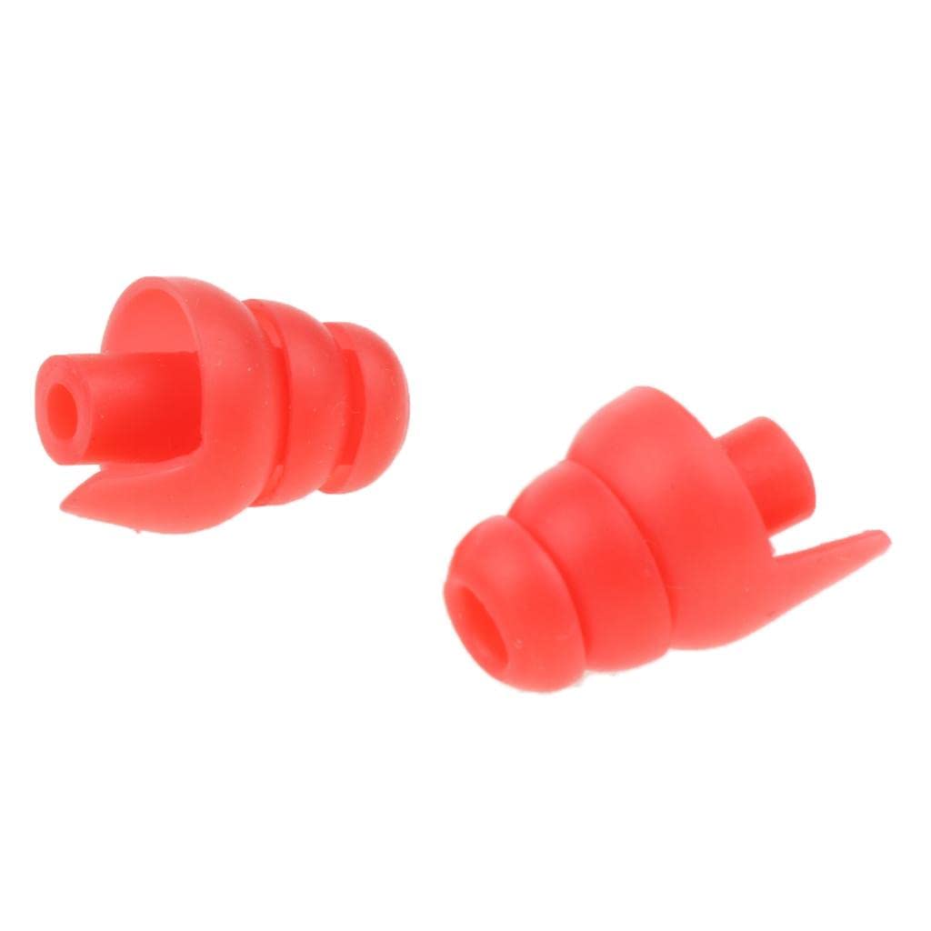 LICHTS 4 Pairs Silicone Earplug Airplane Travel Noise Cancelling Ear Plugs Red-image-25