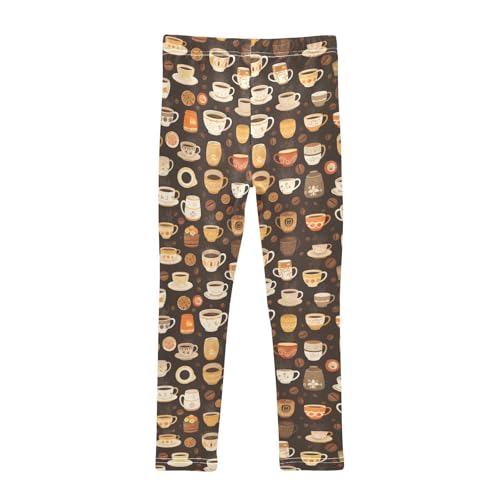 KLL Coffee Vintage Toddler Girl Athletic Leggings Soft High Waisted Lounge Pants Gym2