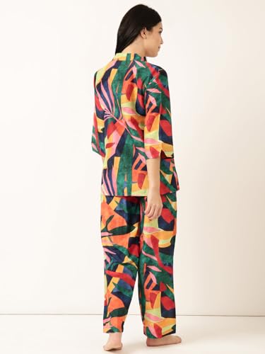 Image of STORIES OF BANNO'S SWAGGER | Woman Tropical Printed Co-ord Set | Pajama Set | Coord Set for Women