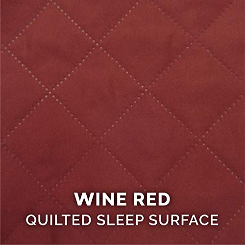 Furhaven Medium Orthopedic Dog Bed Quilted Sofa-Style W/ Removable Washable Cover - Wine Red, Medium #TOP6