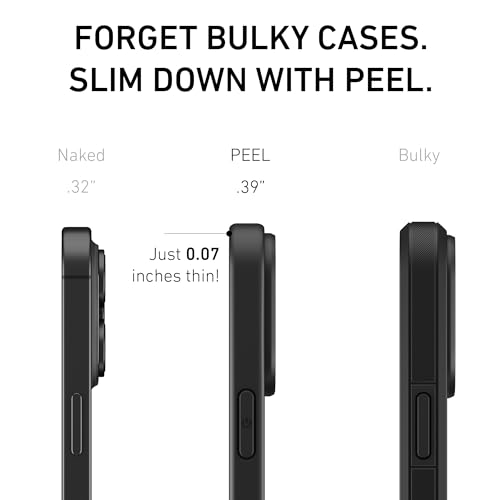 PEEL Capa magnética super fina para MagSafe iPhone 15 Pro Max, preta - ímã compatível com MagSafe em