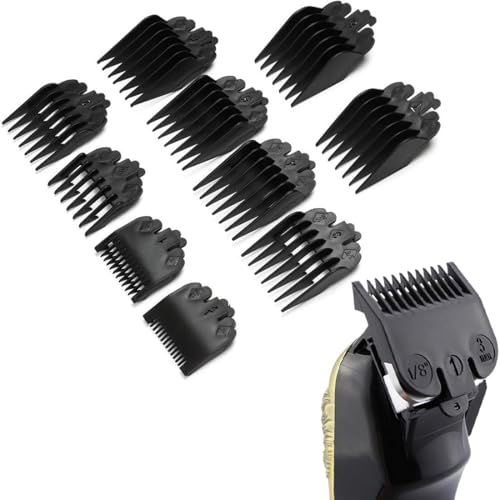 JEYORZY 10 Pièces Peignes de guidage de tondeuse à cheveux, Tondeuse à Cheveux Limite Peigne, Peignes pour Sabot Cheveux, Guide ensemble peigne wahl, Accessoires...